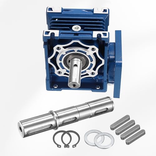 sourcing map Output Single Shaft, 25mm Diameter, 153mm Length, Low Noise Alloy Steel Output Shaft with Gaskets S Ring Corner Pin for NMRV050 Worm Reducer