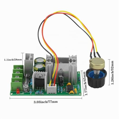 PWM DC Motor Speed Controller 12V 24V 36V 48V High Performance Drive Module, Adjustable Electronic Speed Controller PWM for 20A Ultra Small LED Dimmer
