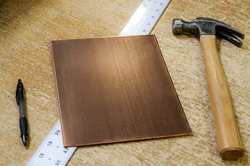 K&S Precision Metals Copper Etching Plate 6605 – 0.050" Thick x 9" Wide x 12" Long – DIY Crafts, Engraving, Metalworking, Made in USA, 1 Plate