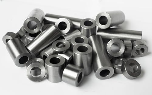 Steel Spacer 1" OD x 1/2" ID, Round Spacer Unthreaded Standoff Bushing Plain Finish, Fits Screws, Bolts 1/2" or M12, Metal Spacers Online (2" Length, 5 Pack) 2" Length