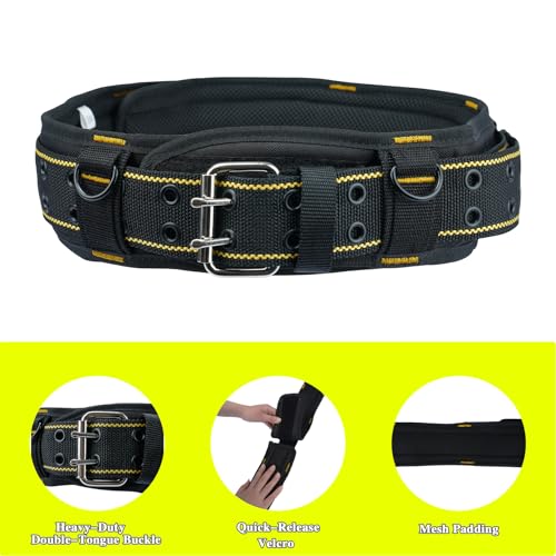 MELOTOUGH Magnetic Tool Belt Suspenders with Magnetic WristBand,Padded Tool Belt for Men, Heavy Duty Work Belt with D ring
