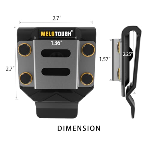 MELOTOUGH Right Handed Drill Holster Impact Driver Holster with Bit Pouch Heavy Duty Cordless Drill Holster,Black Drill Holder for Tool Belt