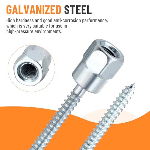 3/8" Vertical Rod Anchor Screw 1/4" x 2", Threaded Rod Anchor Screw Fitting 50
