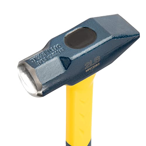 ESTWING Blacksmith's Hammer - 32 oz Metalworking Tool with Fiberglass Handle & No-Slip Cushion Grip - MRF32BS 32 oz (Ounces)