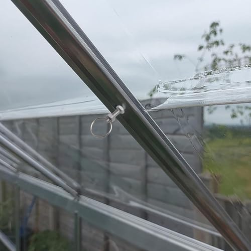 INCREWAY M6 Bolts with Nuts Screw Kits, 24 Set Greenhouse Bolts and Rings Creates Hanging Anchor Points in Glazing Bar Channels to Plant Clips for Climbing Plants