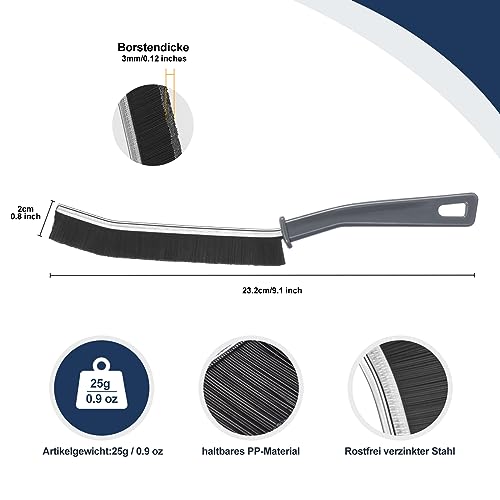 3 Pieces Joint Brush for Bathroom Scrubber with Hard Bristles Window Grooves Cleaning Brush Narrow Gap Cleaning Brush Multifunctional Brush 3 Stücke Black
