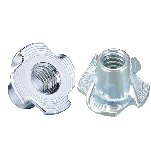 T Nuts 1/4"-20,5/16"-18, 3/8"-16(150 Pack), 4-Pronged tee Nuts for Wood Furniture, Rock Climbing Holds, Cabinetry (T-Nuts Kit) T-Nuts Kit