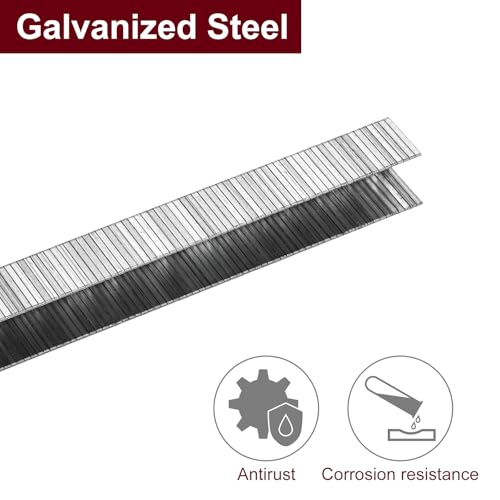 uxcell 10000Pcs 20 Gauge Narrow Crown Staples 7/16" x1/2", Galvanized Steel White 7/16"x1/2" 10000