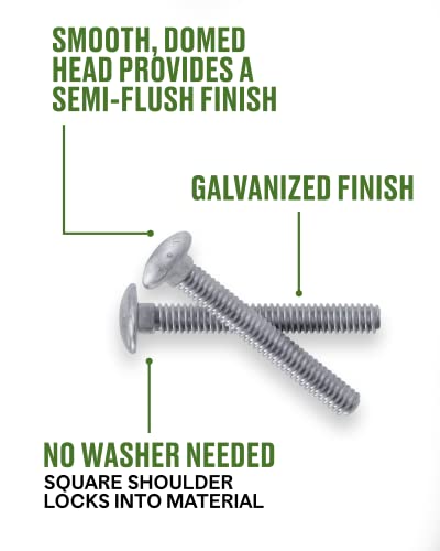 Hillman Hot-Dipped Galvanized Steel Carriage Bolts 5/16-18 x 3-1/2-Inch 1