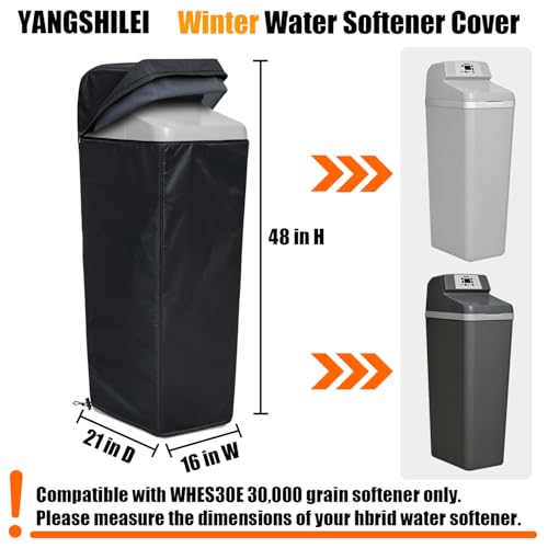 Winter Insulated Cover for WHES30E&WHES40E Grain Water Softener Black (Winter)