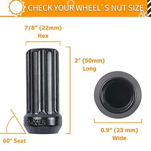 MIKKUPPA M14x1.5 Wheel Lug Nut and M14x1.5 Wheel Lock