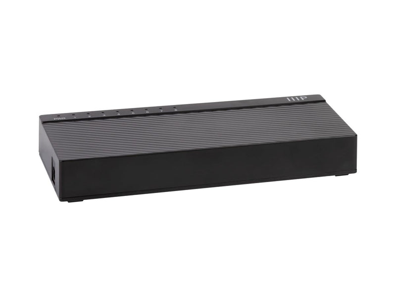 Monoprice 8-Port Gigabit Ethernet Unmanaged Desktop Switch - 10/100/1000Mbps, RJ45, IEEE 802.3ab, Plug-n-Play, Fanless Design, Jumbo Frame Support, for Gaming and Streaming, Black