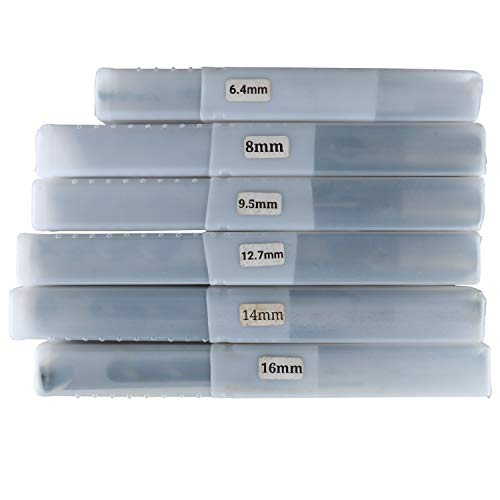 6pcs Square Hole Drill bits, Mortise Chisel Drill Bit Tools 5/8" 9/16" 1/2" 3/8" 5/16" 1/4" HSS Woodworking Hole Saw Mortising Chisel Mortiser Drill Bit Set Attachment for Mortise and Tenon Machine