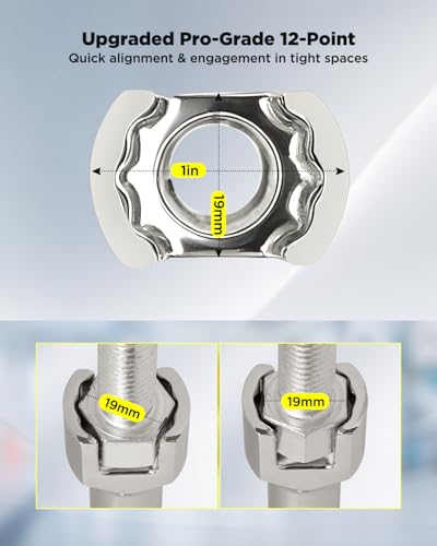 Strut Channel Nuts 3/8"-16 No Spring - 120 Pcs, 1/2″ Drive 3/4″ (19mm) Strut Channel Impact Socket