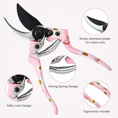4 Pack Garden Tools Set Heavy Duty Gardening Tools Set Include Garden Shovel + Garden Tools 10 Pack Floral Pattern Garden Tool Set with Tote Bag