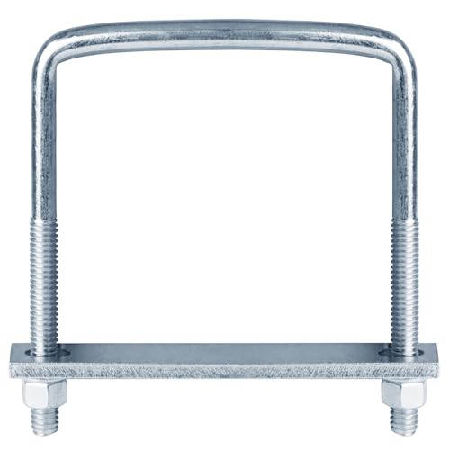 2 Pcs 6 Inch Wide Square U-Bolt, 1/2" x 6" x 7-1/8" 1/2" x 6" x 7-1/8"