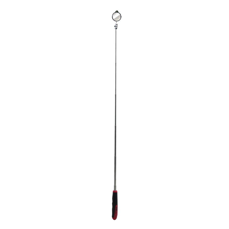 Ullman Devices HTE-LT2 Round Inspection Mirror - Swivel Free LED Telescopic Mirror with Quick Release Tab, Stainless Steel Handle Diameter: 1-3/8", Length: 6-1/2" to 35"