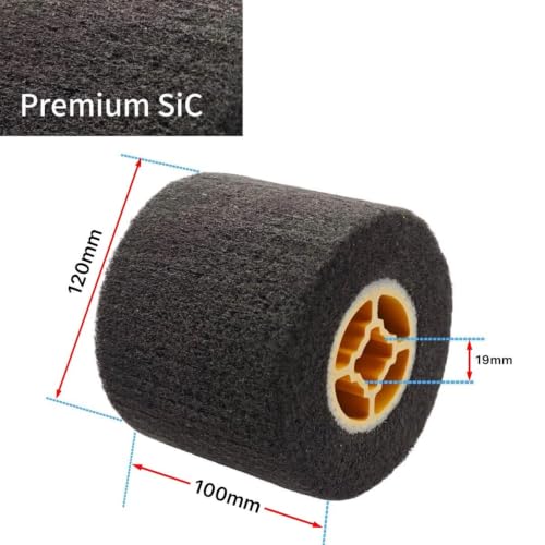 Non-Woven Abrasive Polishing Brush burnishing Wheel Mop Flap Wheel of Portable Motor Compatible with Burnishing Machine/Polisher/Sander 120x100mm (800#) 800#