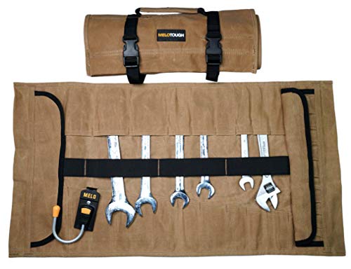 MELOTOUGH Bucket Idea Bucket Wash Tool Organizer + Heavy Duty Tradesman Pro Tool Pouch with Various Sized Pockets and Electrical Tape Thong