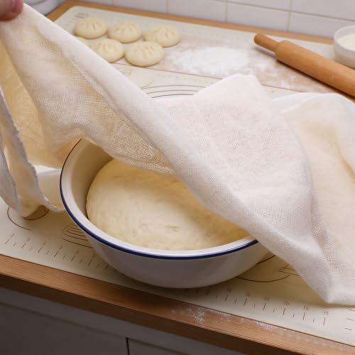 Pack of 8 Straining Cloths 60 x 60 cm Cheesecloth Beige Cheesecloth Straining Cloth Muslin Cloth Kitchen Straining Cloths Washable Cheese Cloth Filter Cloth for Juice Cheese Tea Nut Milk Soup