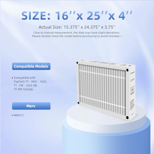 16x25x4 Replacement Filter For TopTech TT-FM-1625,TT-FM-1625 QB Filter,1PC 1