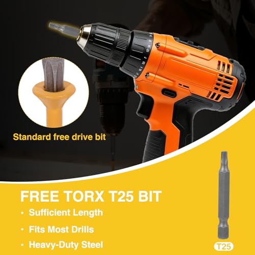 #10 x 2-1/2" Flat Head Wood Screws with Tan Epoxy-Coating, T25 Torx, 300pcs