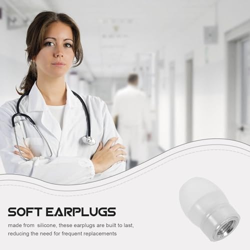 CHILDWEET Two Soft Silicone Ear Plugs with Thread Noise Reducing for Stethoscope Replacement Parts in Hospital and Practice Use