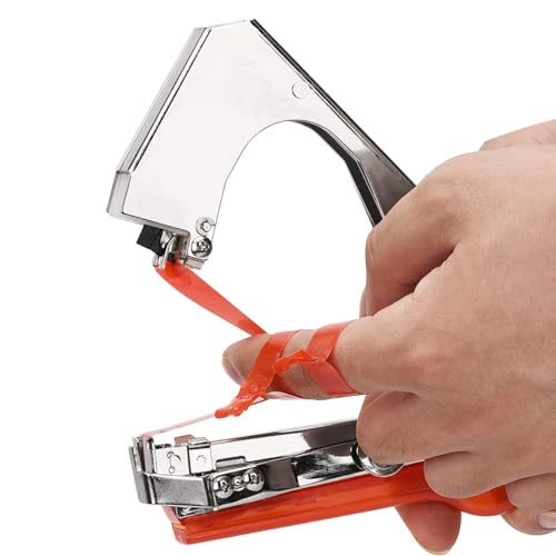 Plant Tying Machine, Lightweight Plant Vine Tying Tape Machine Tool, Plant Tape Gun for Tomatoes, Grapes and Vegetable Garden, Come with 10000pcs Staples 10 Rolls Tape (Green) Green