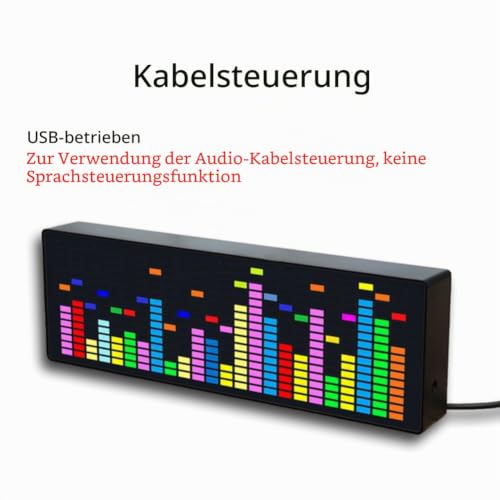 ZYWUOY LED Music Spectrum Display Module, LED Music Audio Spectrum Display, VU Meter, VFD Audio Atmosphere Display, Clock B