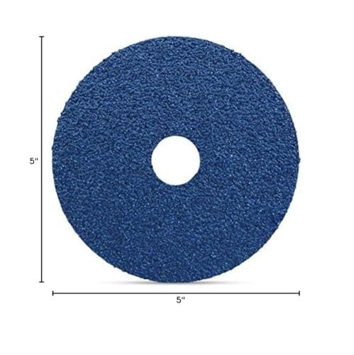 BHA 5" x7/8" Zirconia Resin Fiber Discs, 24 Grit - 25 Pack