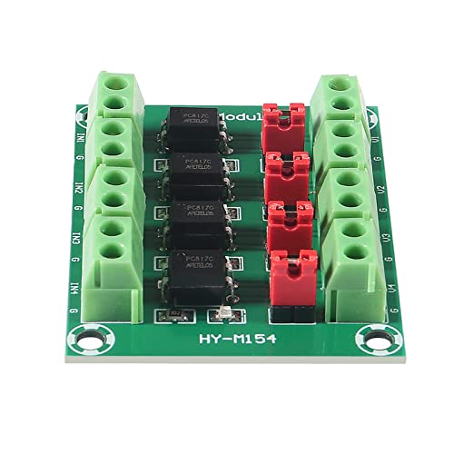 4 Channel Optocoupler PC817 Insulation Board Voltage Converter Adapter Module 3.6-30V Driver Photoelectric Insulated Module 4-channel optocoupler