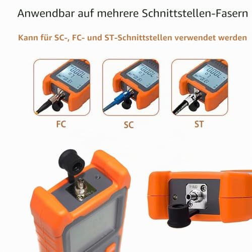 50mW Optical Fault Fault Finder Photometer Fiber Optic FTTH -70dBm to +6dBm Fiber Optic Tester with FC-LC-Adapter