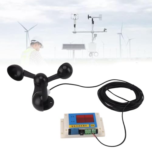 3 Blade Anemometer USB Operated Wind Speed Meter Tower Crane 5V High Precision Measurement Power Failure Memory Function Outdoor