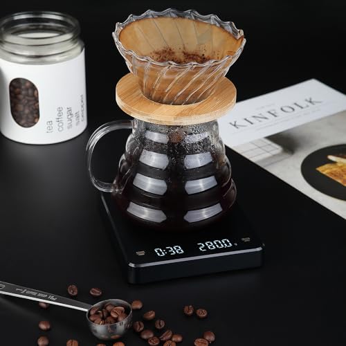 New Horrizon Rechargeable Digital Food Scales, scales kitchen, digital scale, precision scale, 0.1g x 3000g Food Scale LCD display, Coffee Scales