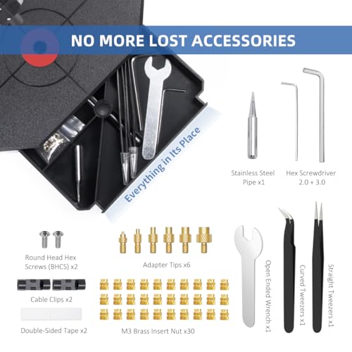 Vertical Heat Set Insert Tool with 90W Soldering Iron for 3D Printed Parts Vertical Heat Pressing Machine