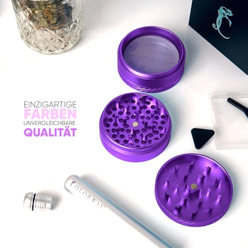 COLORWAY® Aluminium grinder - dark grape