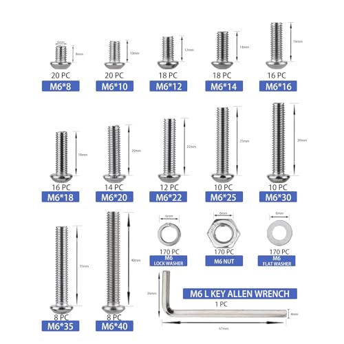 M6 Stainless Steel Bolt Assortment Kit
