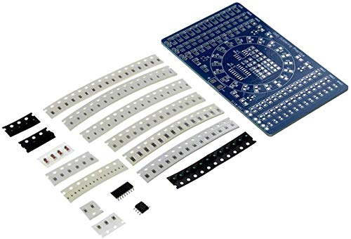 COVVY Rotating LED SMD NE555 Soldering Practice Board DIY Kit Fanny Skill Training DIY Kit Electronic Circuit Board Module Suit