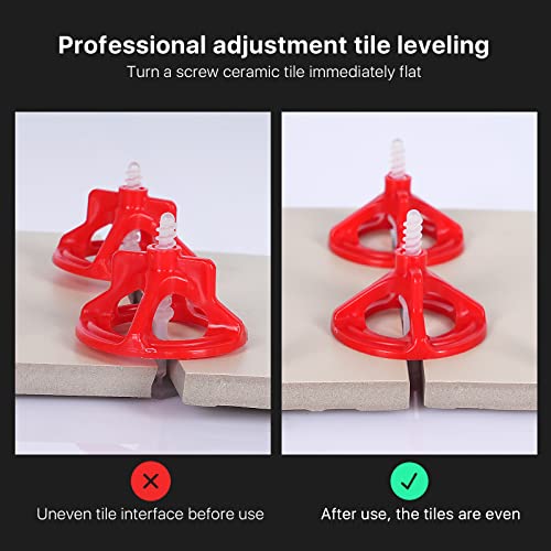 Pro-Grade 1/32" Professional Tile Leveling System Kit 700 Base+100 caps for Floor & Precision Gap Control |Effortless DIY Install(700 Base+100 caps, 1/32)