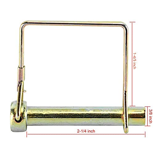 20-Pack Square Shaft Locking Pin Wire Lock Pin Safety Coupler Pin , 3 Sizes Available: 3/8" x 2-1/4", 1/4" x 2-1/4", 5/16" x 2-1/4" (20Pcs: 3/8" x 2-1/4") 20Pcs: 3/8" x 2-1/4"