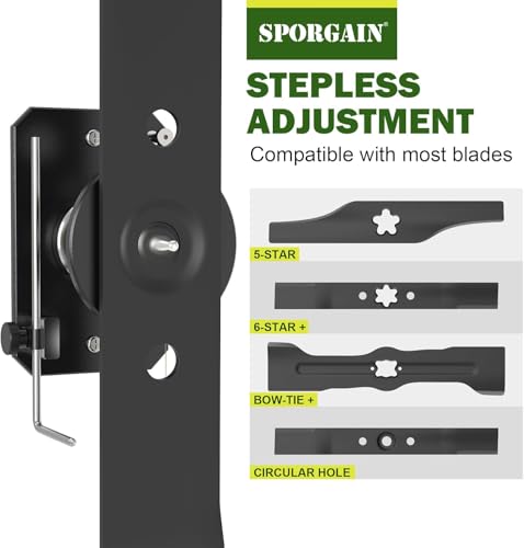 SporGain Lawn Care Essential Choice: Lawn Mower Blade Balancer and Blade Removal Tool Set Blue