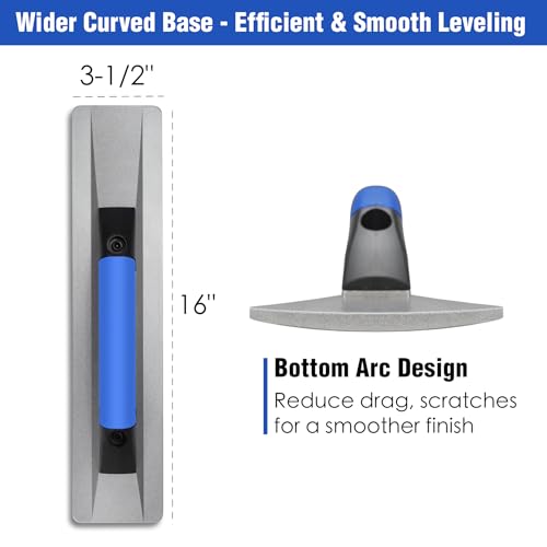 Cast Magnesium Float, 16 x 3-1/2" Beveled End Concrete Hand Float