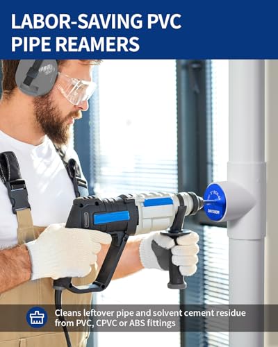 DAYDOOR 3-Piece PVC Pipe Reamer Kit, 1-1/2", 2'', 3" 1-1/2+2+3 Inch