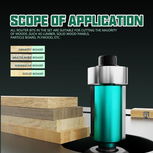 CSOOM 30 Pieces Router Bits Set - 1/4Inch Shank with Professional Woodworking Tools for Precision Carving and Versatile Applications 1/4" shank 30 Pcs