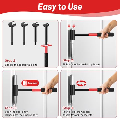 4-in-1 Door Hinge Adjustment Tool, Hinge Gap Adjusting Wrench Fits 14-25mm 4-in-1
