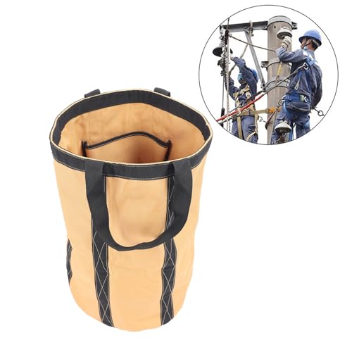 Luqeeg Tool Bucket Bag, Heavy Duty Tool Organizer, Portable Electrician Storage Organizer, 30kg Capacity Oxford Fabric 50 X 30cm for Garden Construction Carpenter Electrician