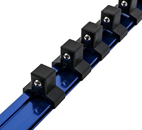 ARES 60041 3-Pc 1/4,3/8,1/2-In Blue Socket Rail Multi-Drive