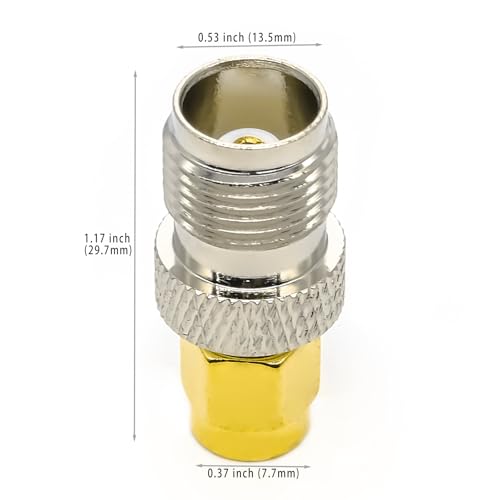 2 x SMA TNC Coaxial Adapter SMA Male to TNC Female Low Loss TNC to SMA Coaxial Cable Connector for WiFi Radio LTE Antenna Router Antennas