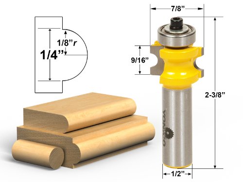 YONICO Bullnose Router Bits Set 5 Bit 1/2-Inch Shank 13515 1/2" Shank