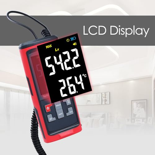 Bluetooth Light Lux Meter Logger, Compatibe with iPhone/PC, Split Sensor